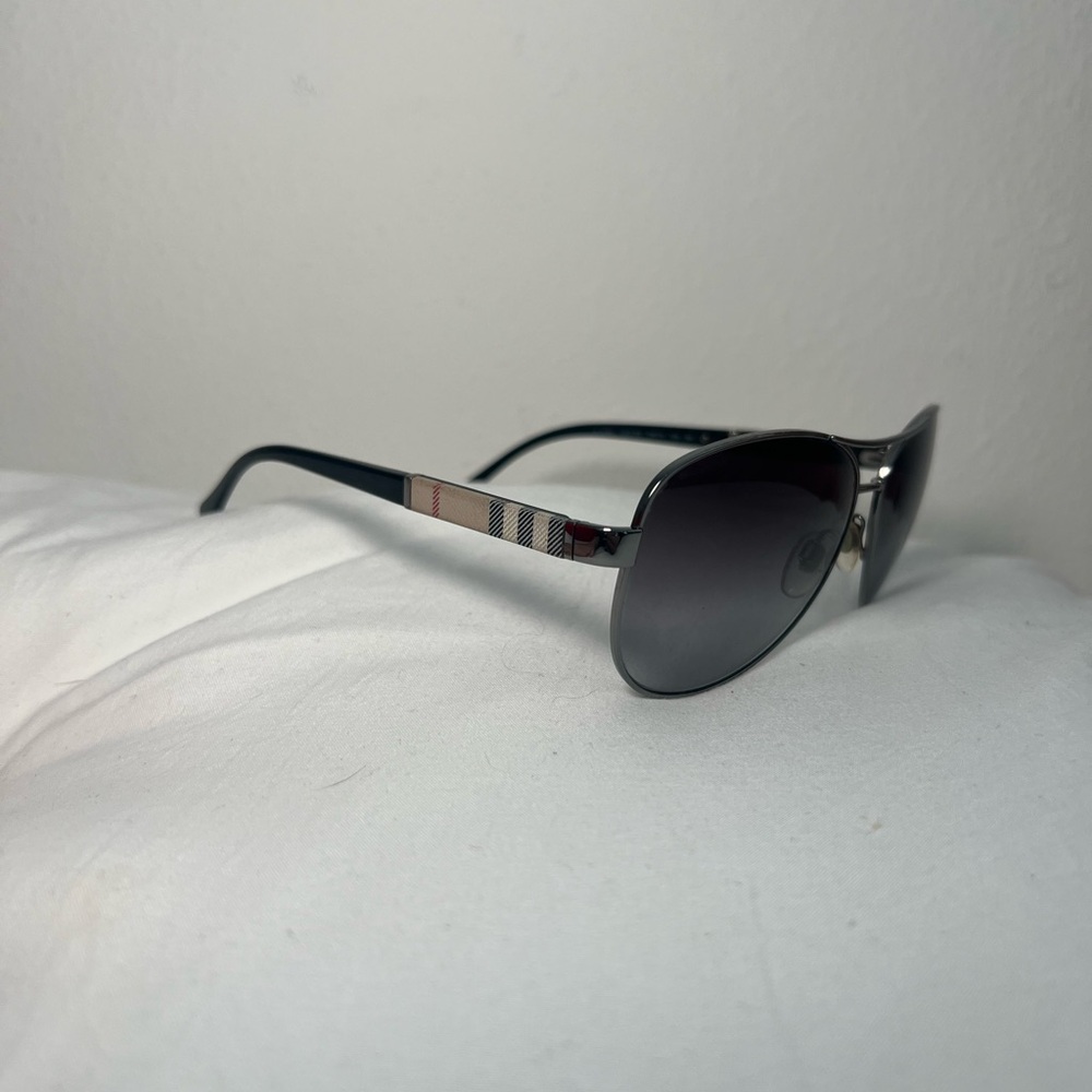 BURBERRY B 3080 1003/8G Gunmetal Polished Black/Gradient Grey 59-14 Polarized